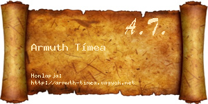 Armuth Tímea névjegykártya